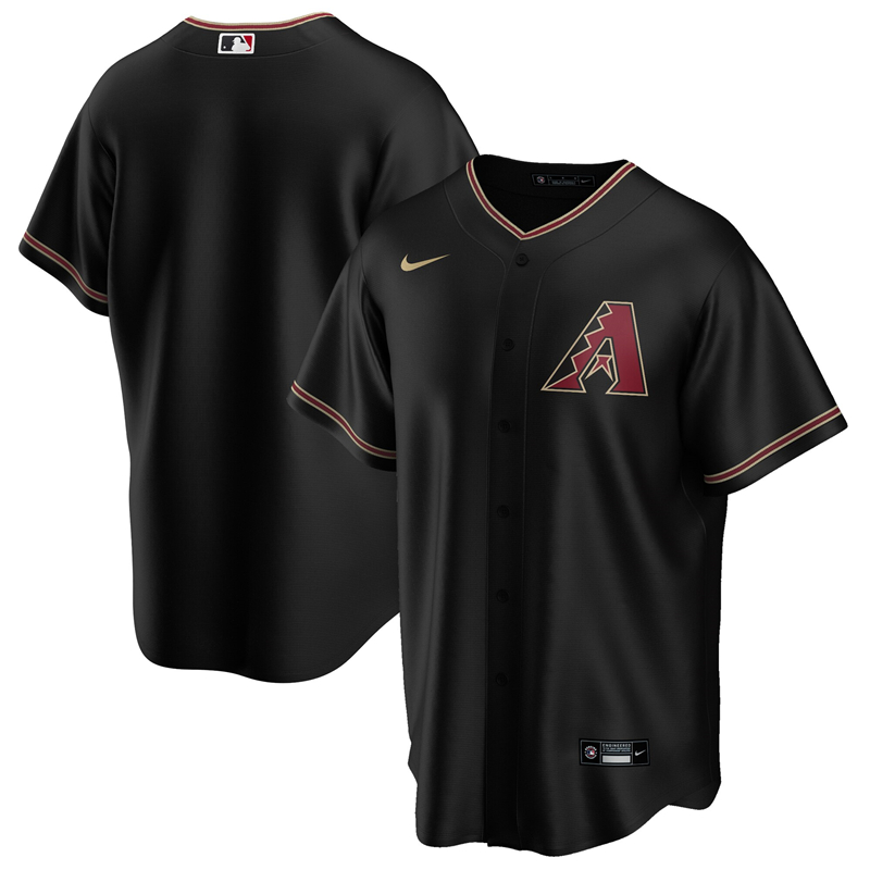 2020 MLB Men Arizona Diamondbacks Nike Black Alternate 2020 Replica Team Jersey 1->arizona diamondback->MLB Jersey